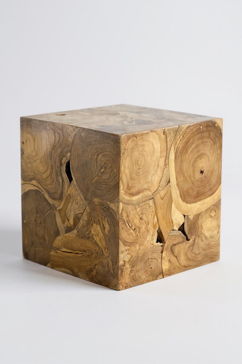 FaHome Beistelltisch Holzmosaik Beistelltisch - Couchtisch Nachttisch Pflan günstig online kaufen