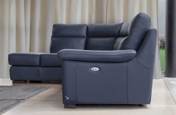 CALIA ITALIA Ecksofa Andrea, L-Form, mit elektrischer Relaxfunktion, in Leder, 253 cm Breite