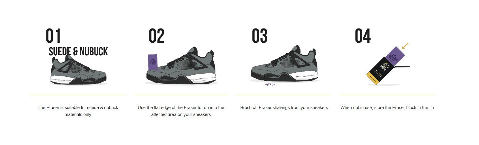 für Sneaker - Crep & der Schmutzradierer Nubuk, Wildleder Protect (1-tlg) aus Eraser Schuhputzbürste