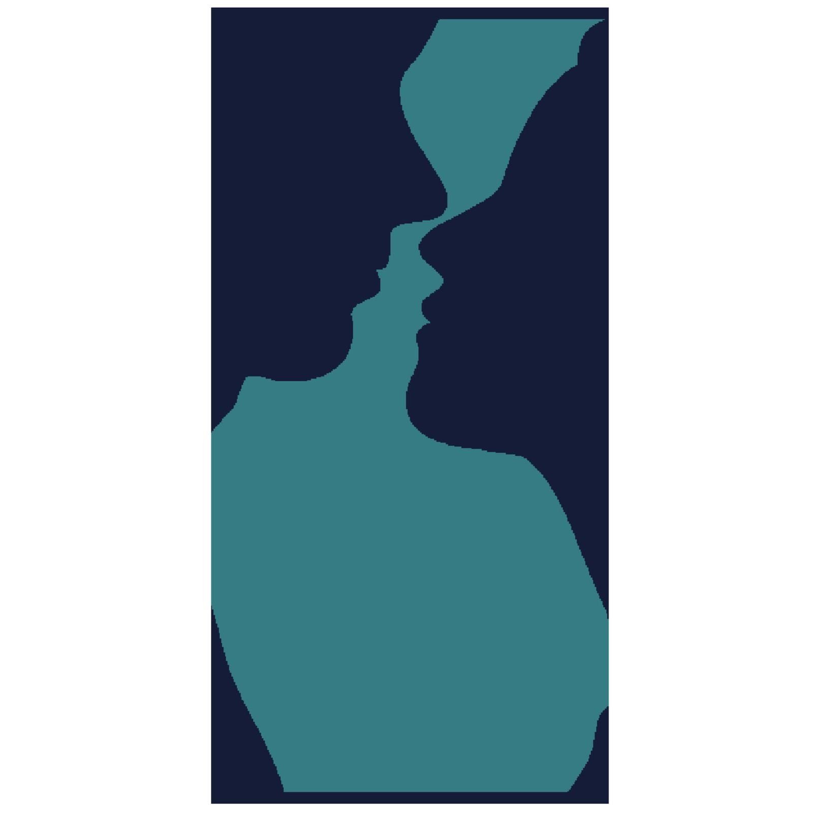 Strandtuch Face Blau Marine