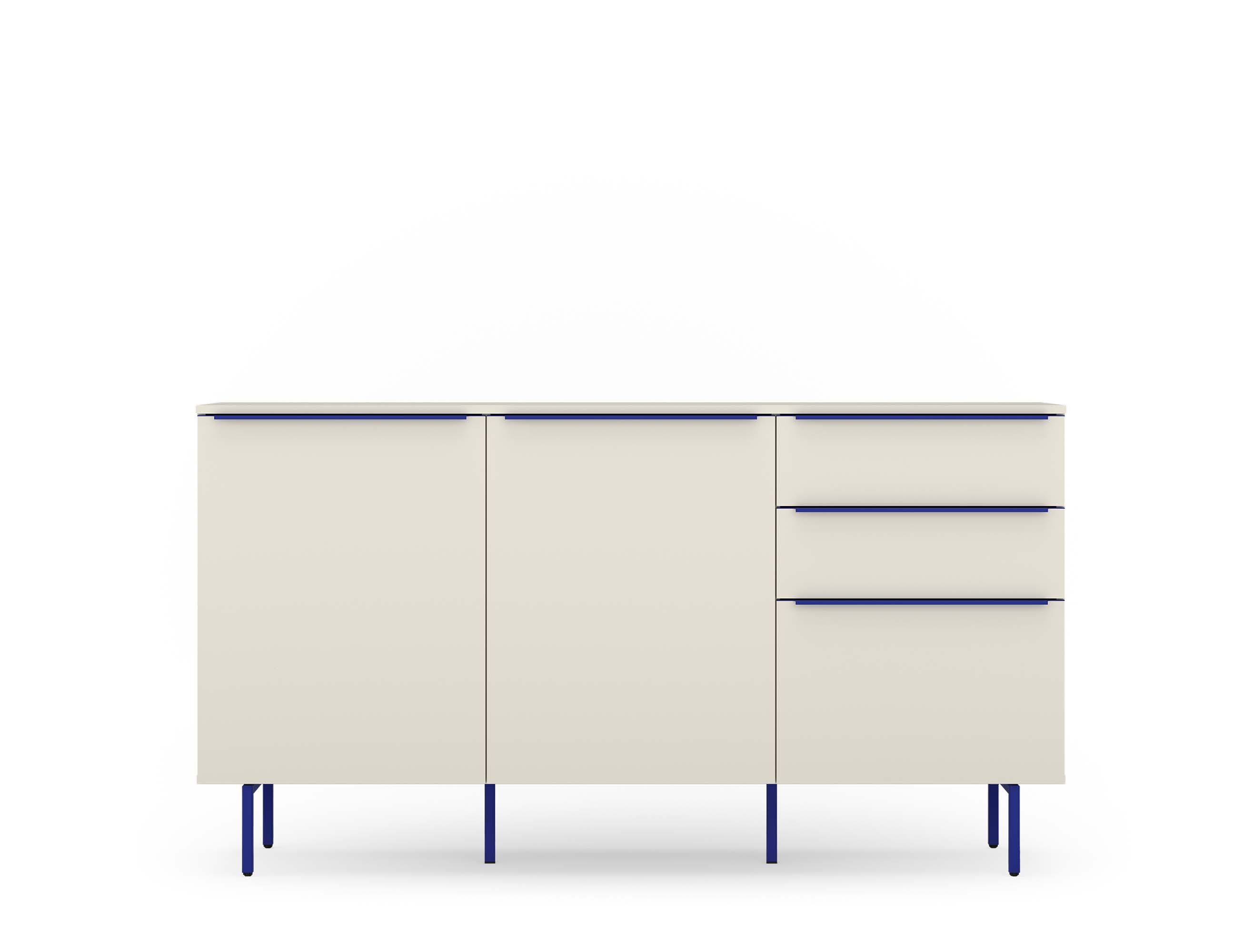 TOM TAILOR HOME Sideboard COLOR PUZZLE Medium Cabinet 07 – 3 Türen, 1 Schublade, Breite 1650 mm – Stauraum mit dem besonderen Farbkick