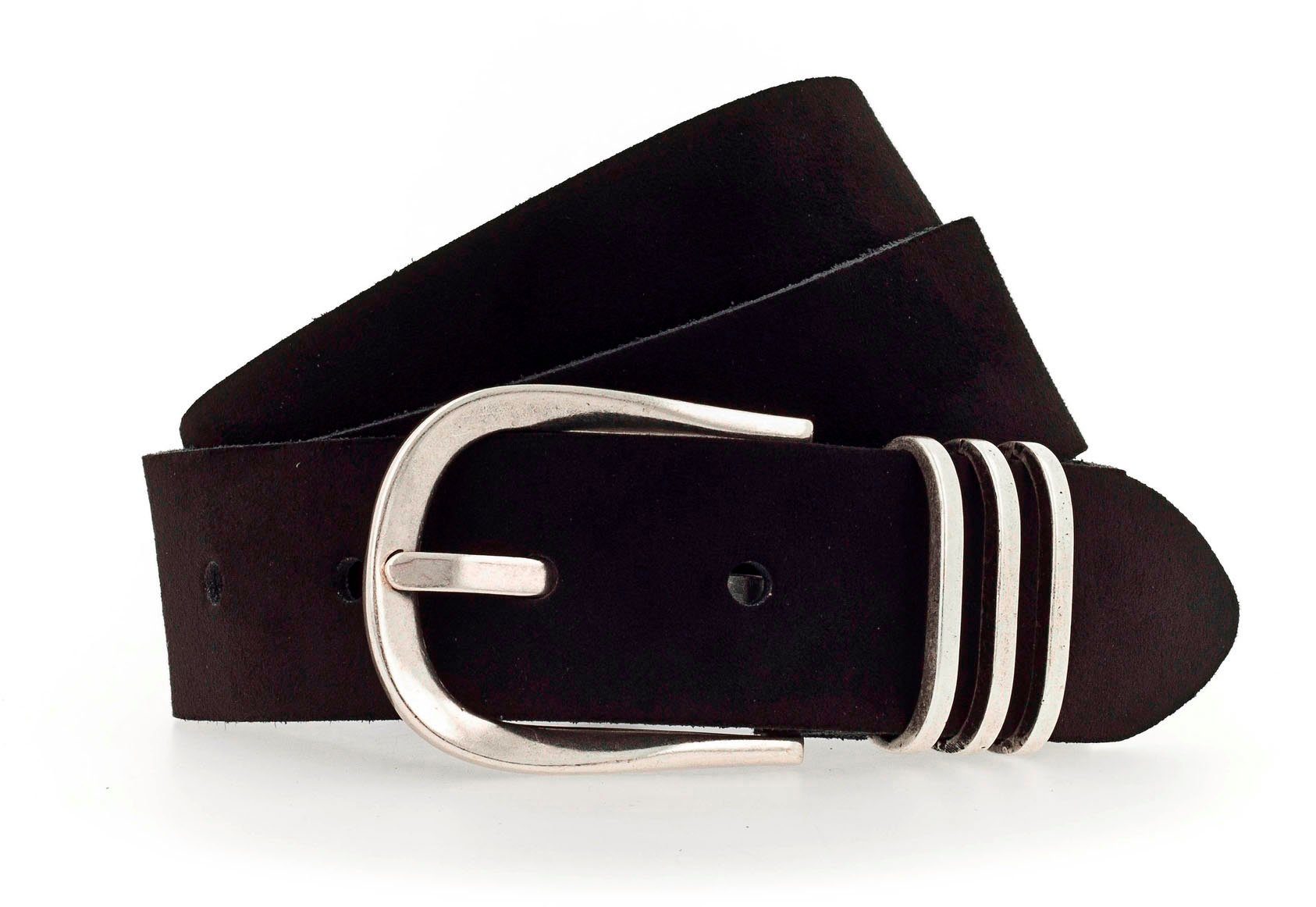 Tamaris Ledergürtel mit polierter Schließe schwarz | Anzuggürtel