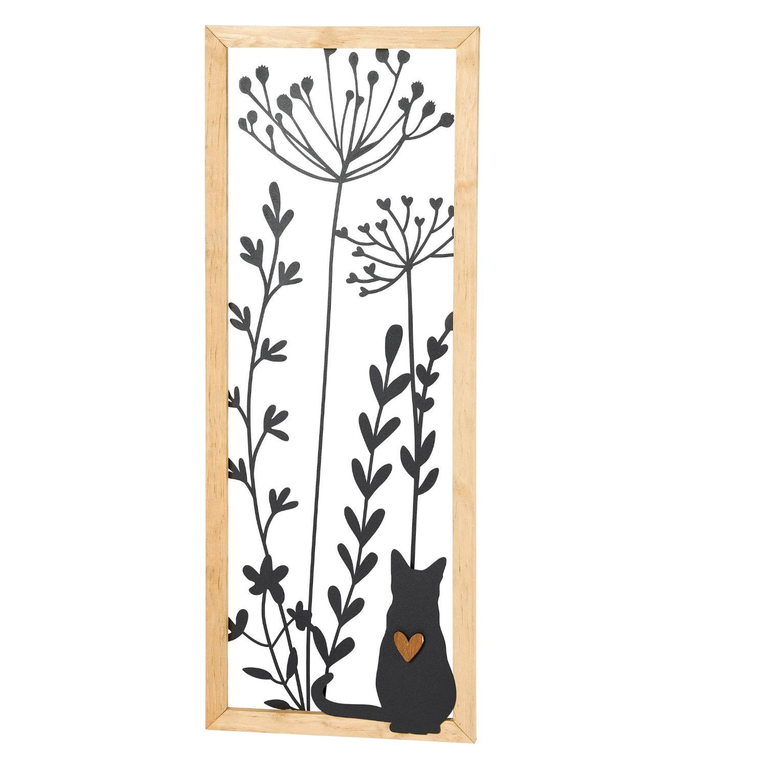 formano Wanddekoobjekt Katzen, im Rahmen, Schwarz, Katze, H: 65cm