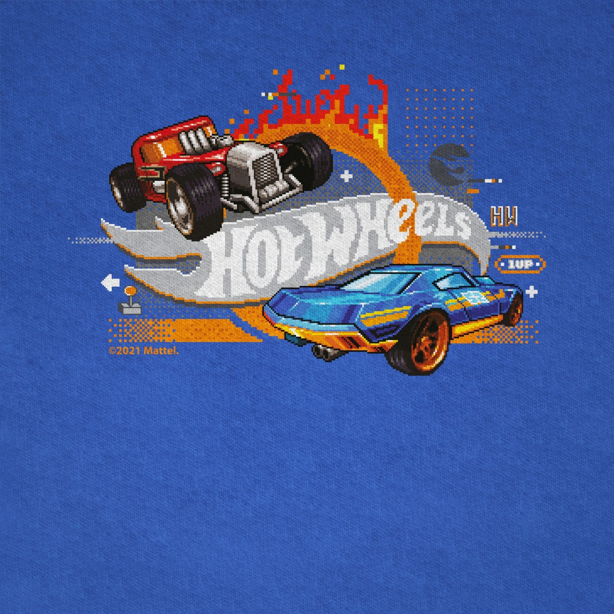 Shirtracer T-Shirt 8-Bit Logo Hot 02 Royalblau Jungen Wheels