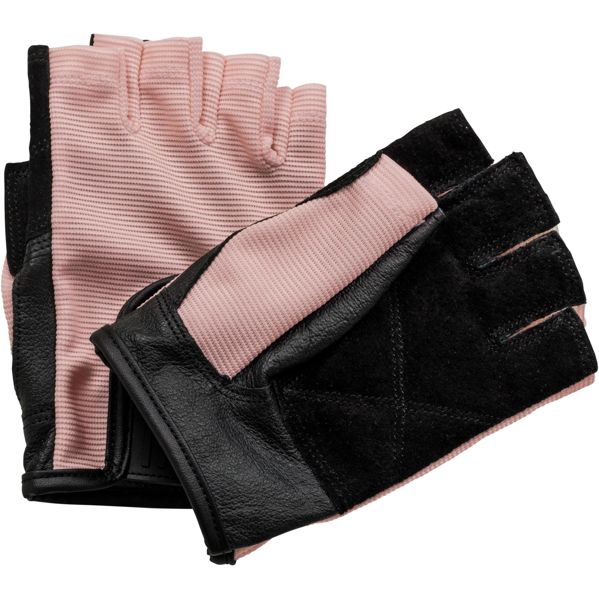 GORILLA SPORTS Trainingshandschuhe Farbwahl Rosa - Handschuhe Fitness - Sporthandschuhe Leder, XS/S/M/L/XL