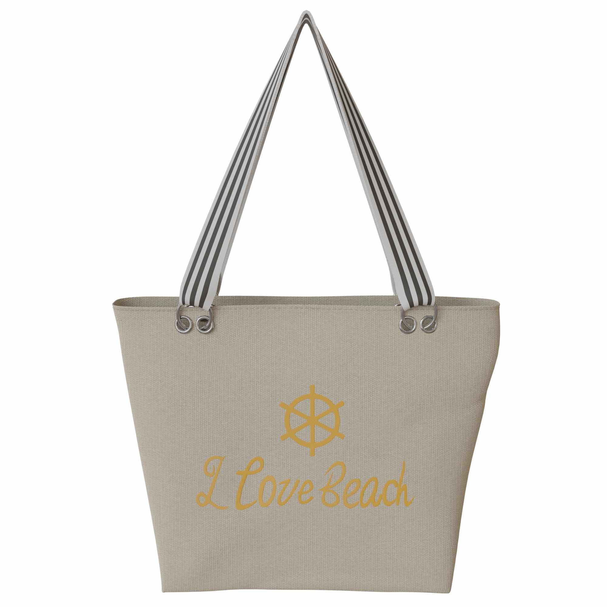 Umhängetasche Strandtasche XXL mit Reißverschluss und Innenfach 30714