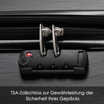 BlingBin Hartschalen-Trolley Rollkoffer Reisekoffer Handgepäck mit 4 Rollen 66.5*45.5*28cm, 4 Rollen, ABS-Material TSA Zollschloss