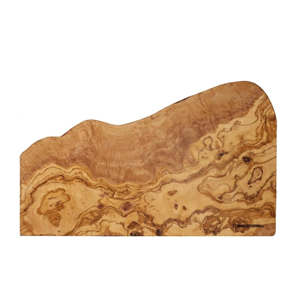 NATUREHOME Schneidebrett Schneidebrett Olivenholz mit Naturkante rechteckig, Olivenholz, (Einzelartikel), Handarbeit