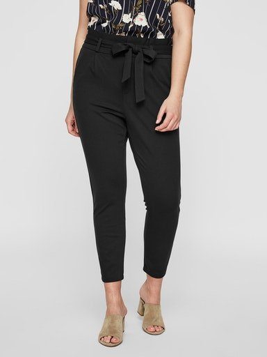 Vero NOOS Moda Pants Black CUR PAPERBAG HW GA VMCEVA Curve LOOSE Jogger P