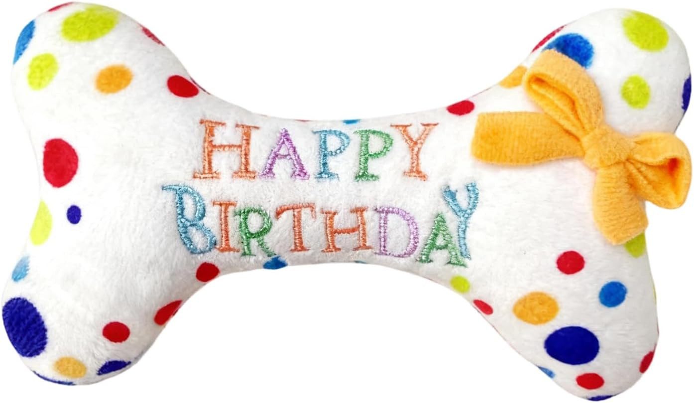 FELIXLEO Tierkuscheltier Hunde Geburtstag Knochen Spielzeug für Kleine Mittlere