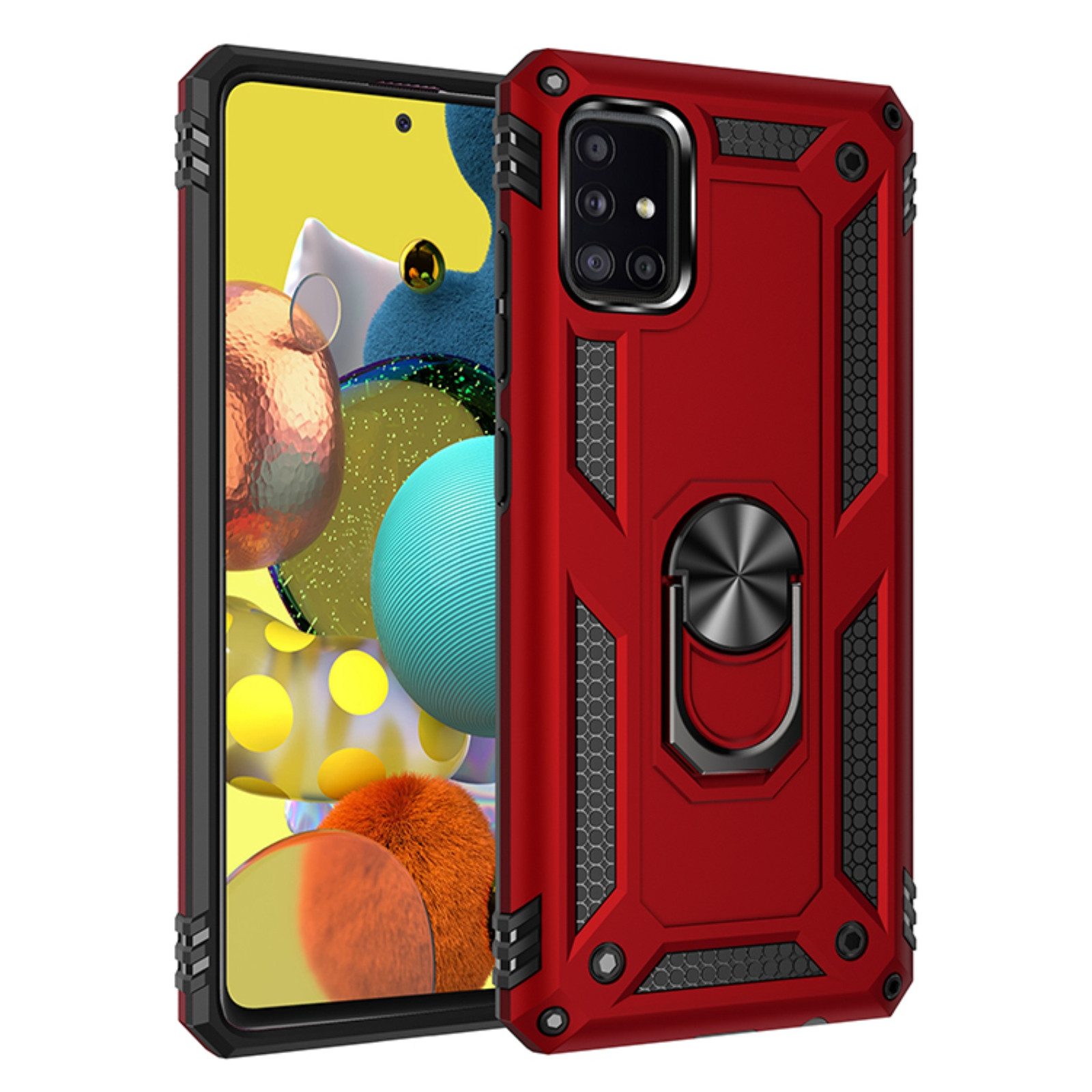 Mycotech Handyhülle Outdoor Armor Case Samsung Hülle Für Samsung Galaxy A51-Rot