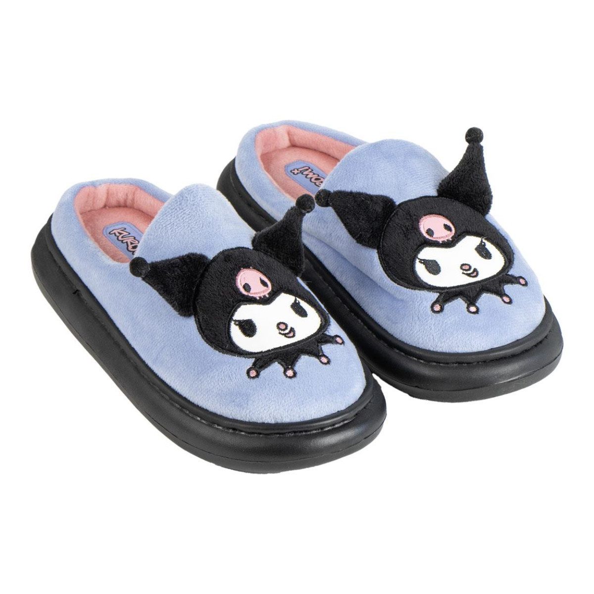 Hello Kitty Kuromi Pantoffeln Damen offene Hausschuhe mit Kuromi Fan Design Pantoffel (Packung)