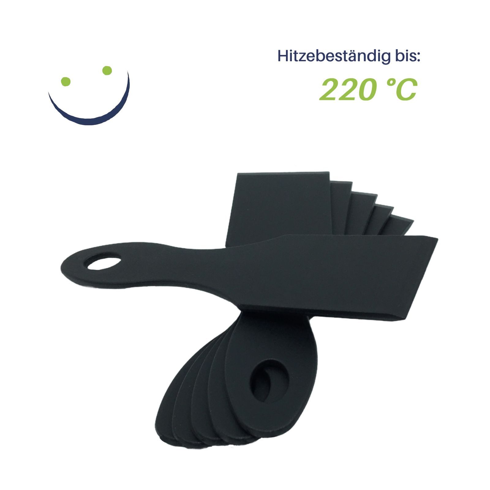 Gravidus Grillspachtel 6er-Set Racletteschieber Raclettespachtel aus Kunststoff