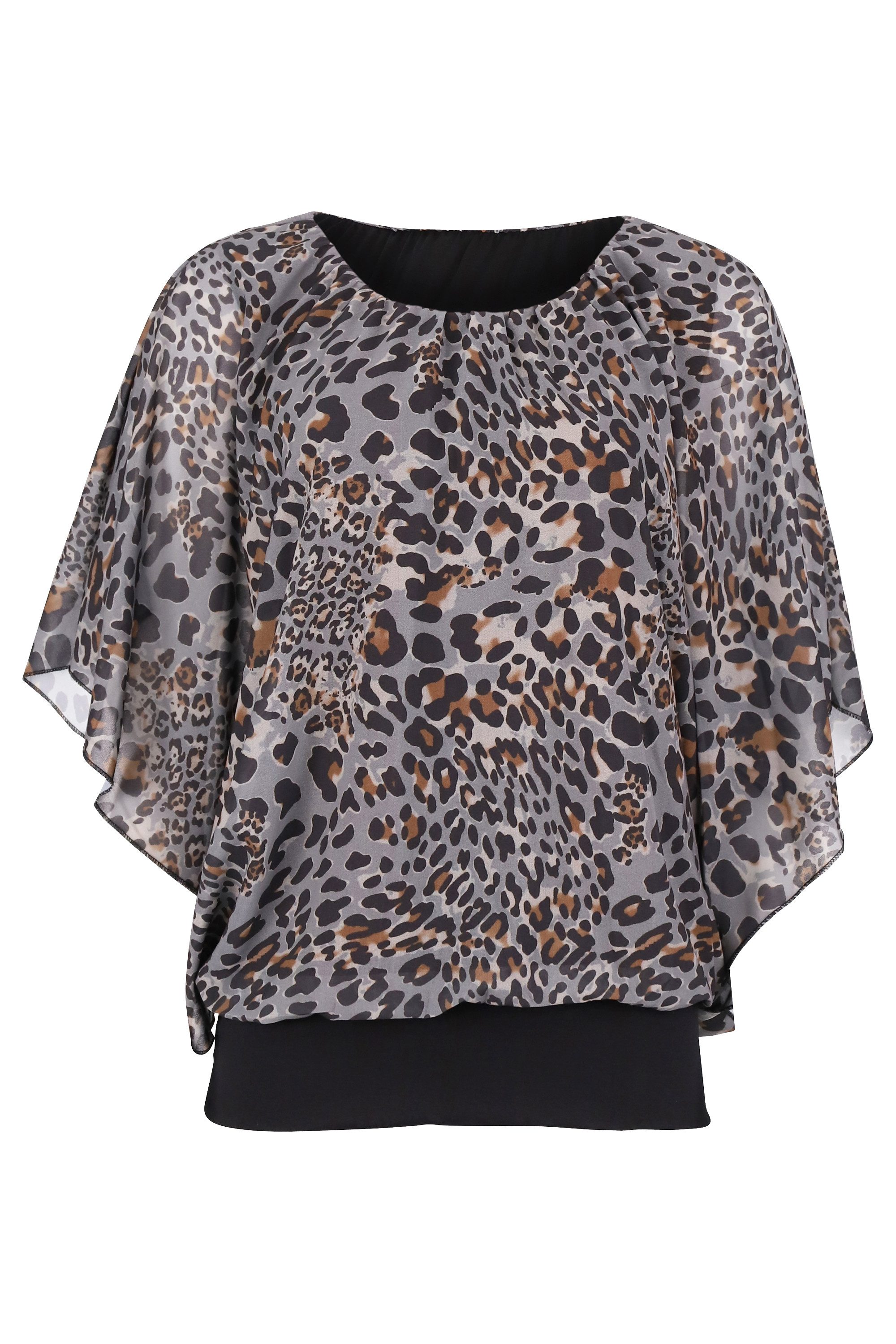 malito more than fashion Chiffonbluse 6296 Bluse im Fledermaus Look Einheit günstig online kaufen