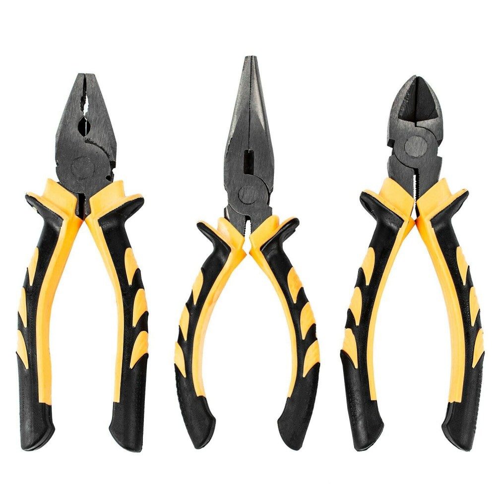 Heyork Zangenset 3 Stück Zangen Kneifzangen set für Heimwerker Profis DIY Reparatur, 3-tlg.