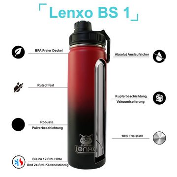 Lenxo Thermoflasche Wasserflasche BS-1, Getränkeflasche, Inhalt 700ml, Doppelwandige Vakuum Isolationswand