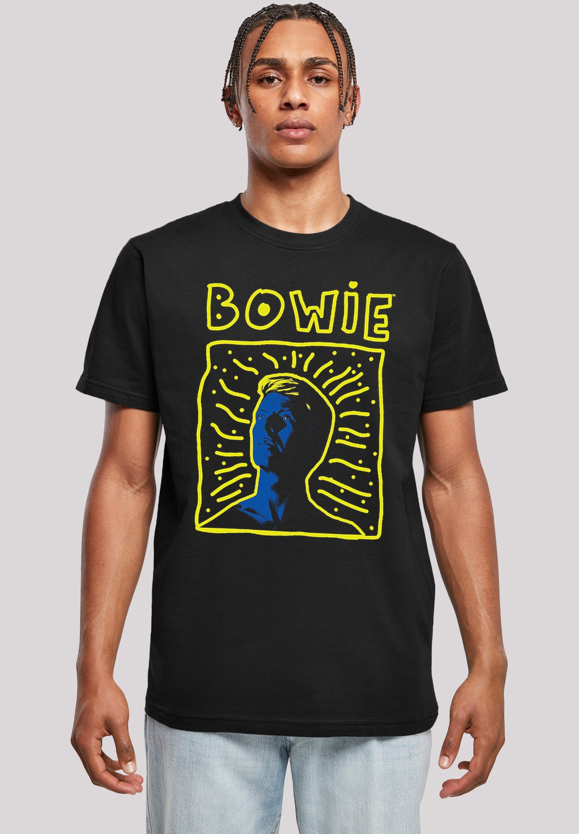 F4NT4STIC T-Shirt T-Shirt David Bowie 90s Frame Herren,Premium Merch,Regular-Fit,Basic,Bandshirt schwarz