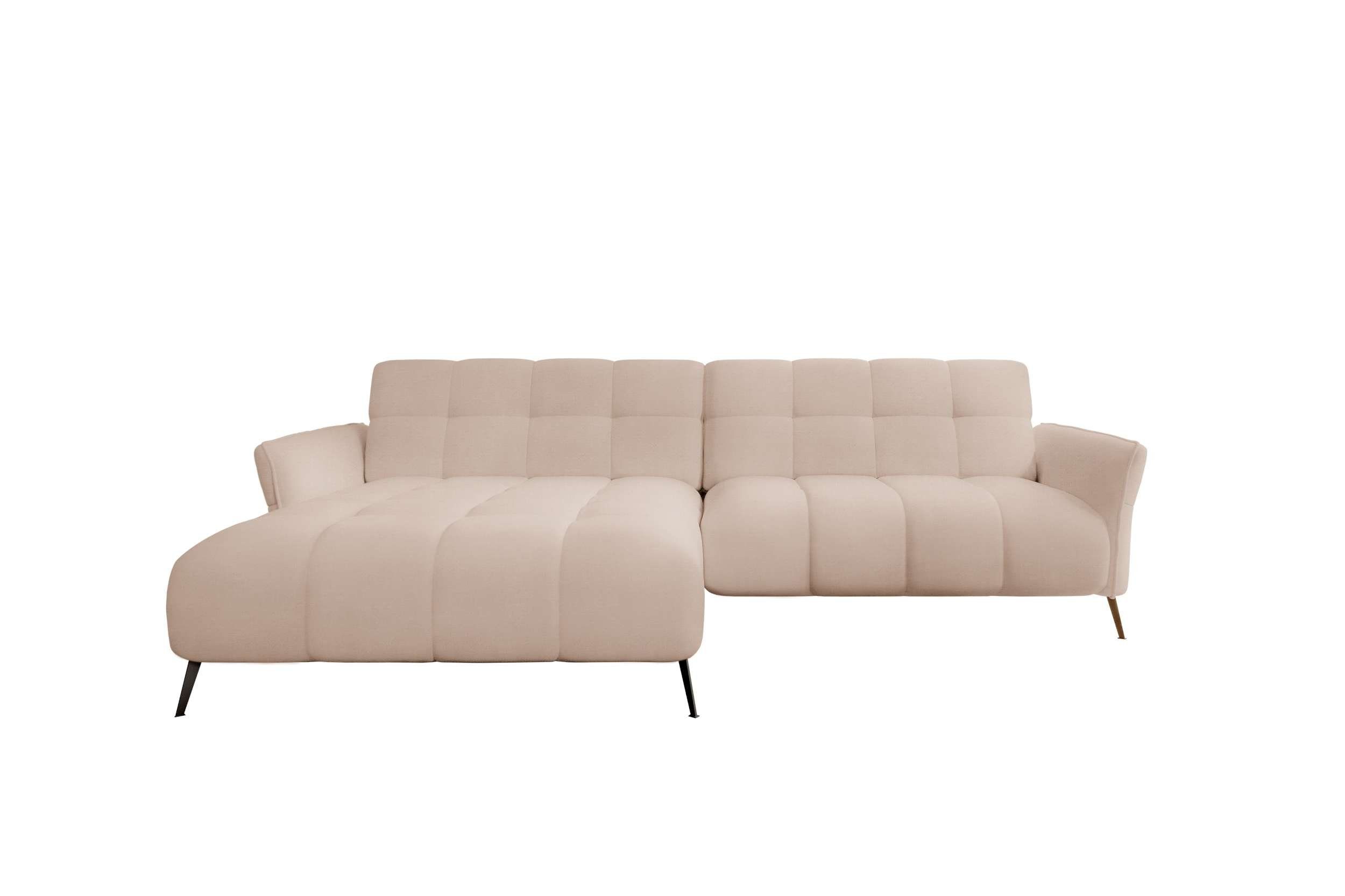 L-Form, Sitztiefenverstellung Miliano, Eckcouch, wahlweise mit Ecksofa oder links bestellbar, Stylefy Bettfunktion, inklusive mane rechts