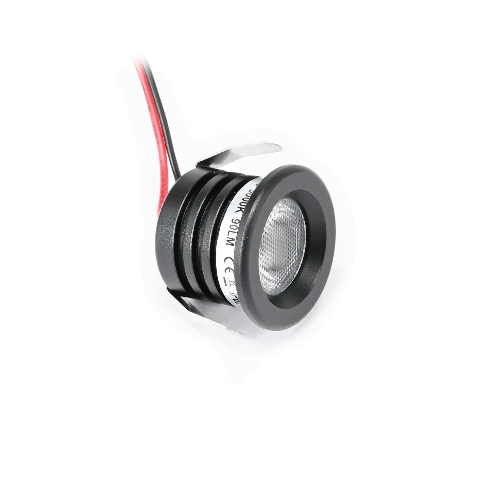 VBLED LED Einbaustrahler "VISUM" 1W Mini-Einbauspot Mini Spot IP65  Warmweiss Inkl. 6W LED Trafo, LED fest integriert