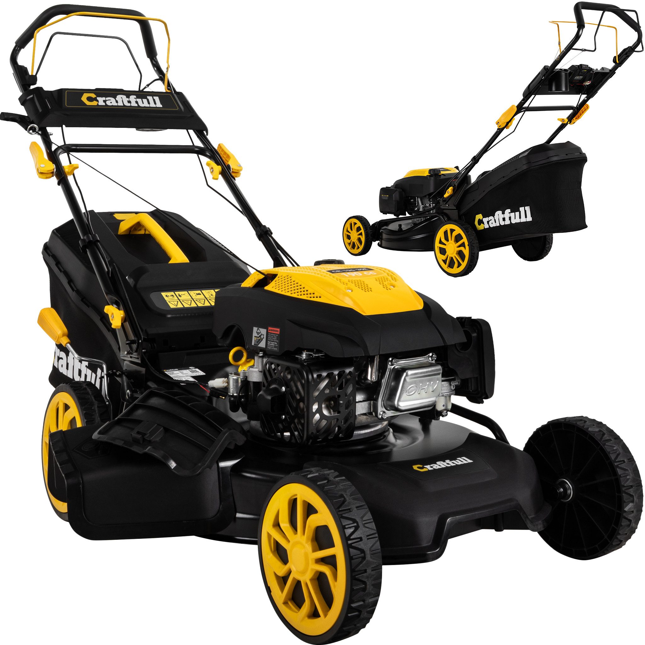 Craftfull Benzinrasenmäher CR-196-30E - 6 PS, 4,4 kW Rasenmäher mit Benzin günstig online kaufen