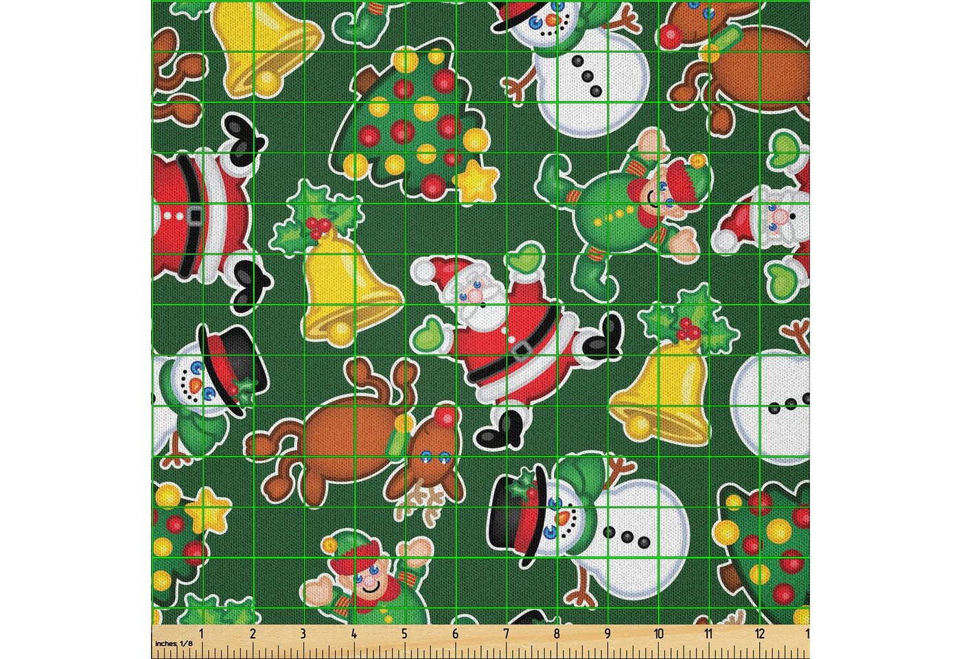 Thumbnail - Abakuhaus Stoff DIY Bastler Stoff für Dekorationszwecke, Weihnachten Vivid Joyous