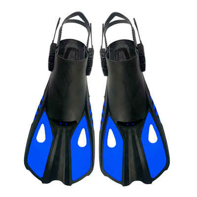 CoolBlauza Flosse Schnorchelausrüstung für Erwachsene, verstellbare Schwimmflossen (Schwimmflossen mit offenem Absatz), Schnorchelflossen, Schnorcheln, Tauchen, Männer und Frauen