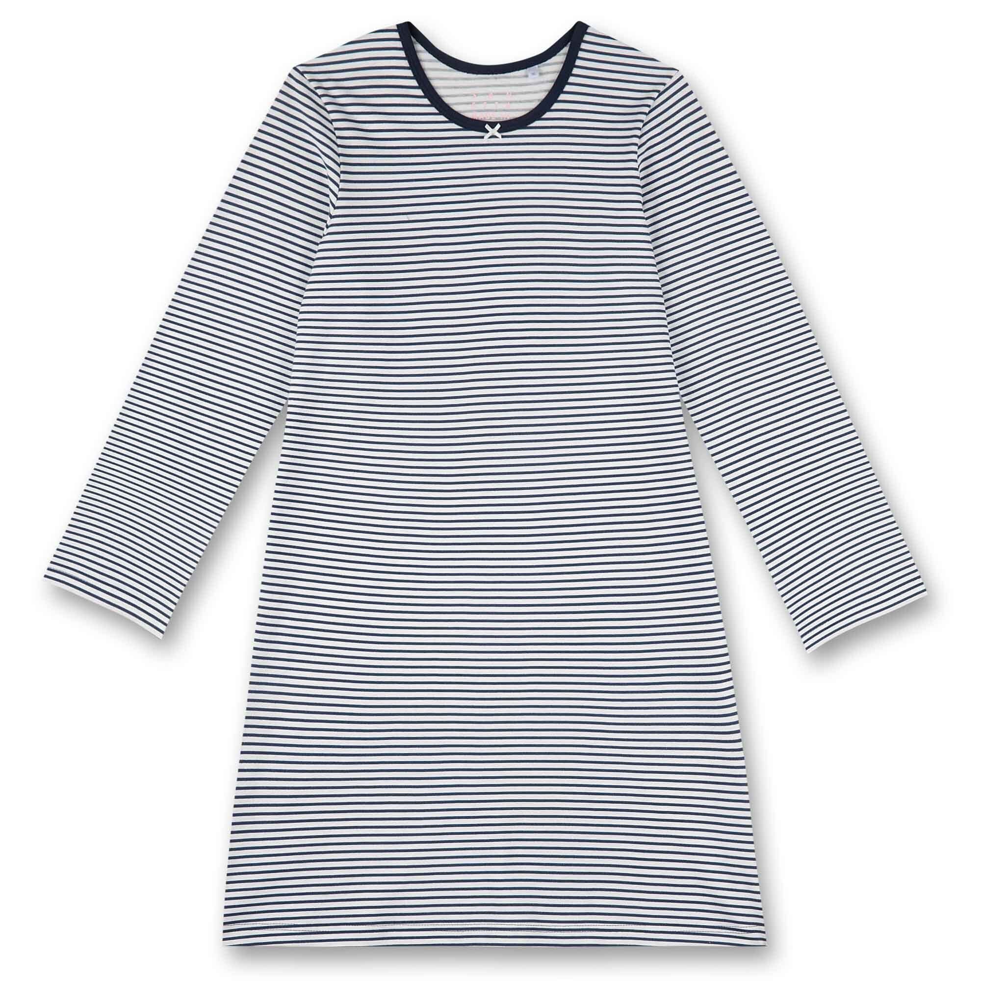Sanetta Pyjama Mädchen Nachthemd - Sleepshirt, Langarm, Streifen