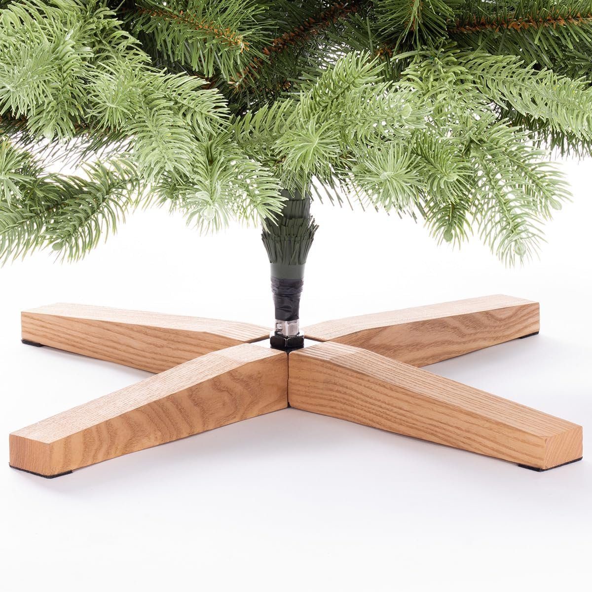 Fairytrees Künstlicher Weihnachtsbaum FT27, Nordmanntanne, beschneit
