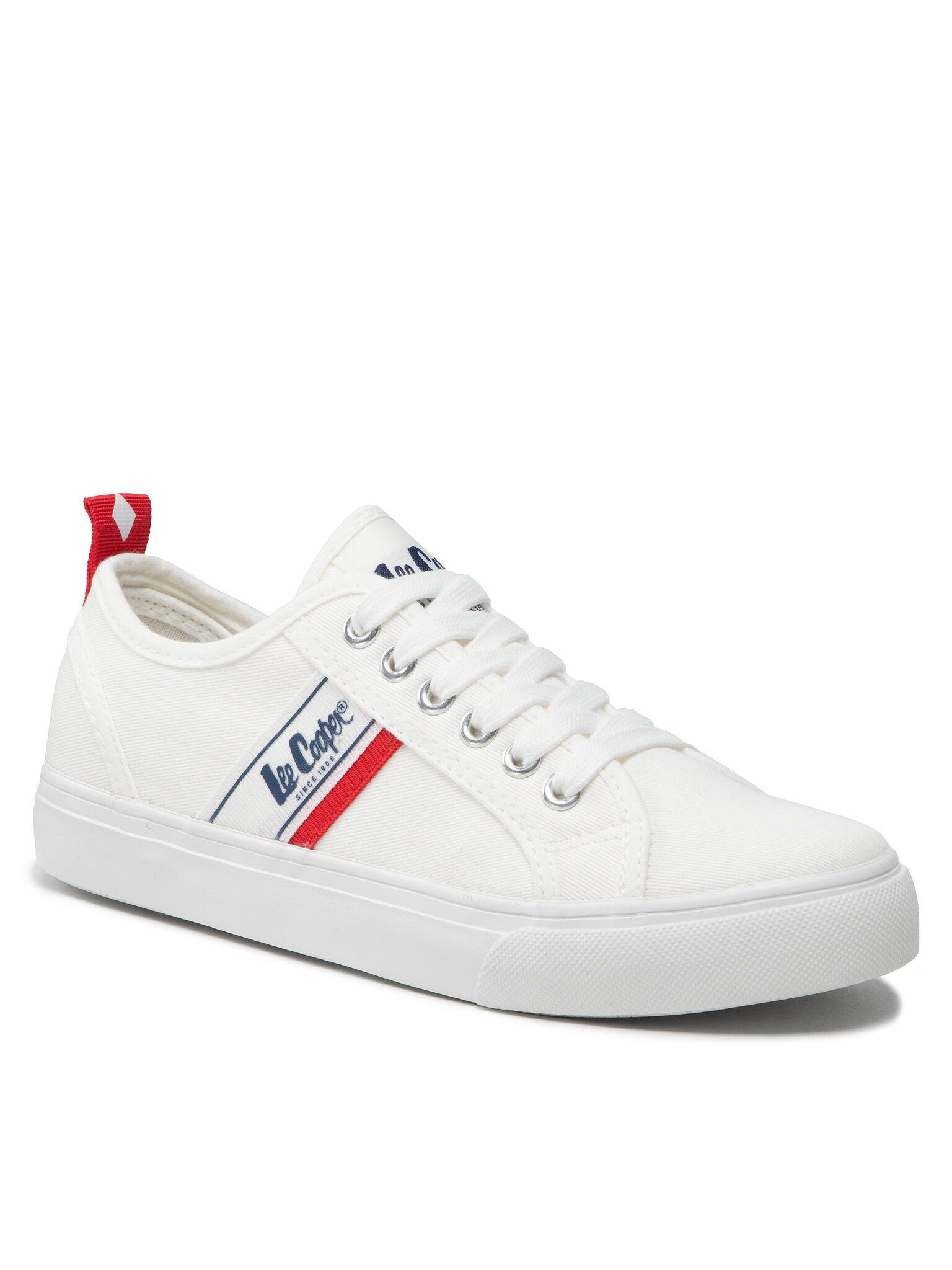 Lee Cooper Sneakers aus Stoff LCW-22-31-0830LA White Sneaker