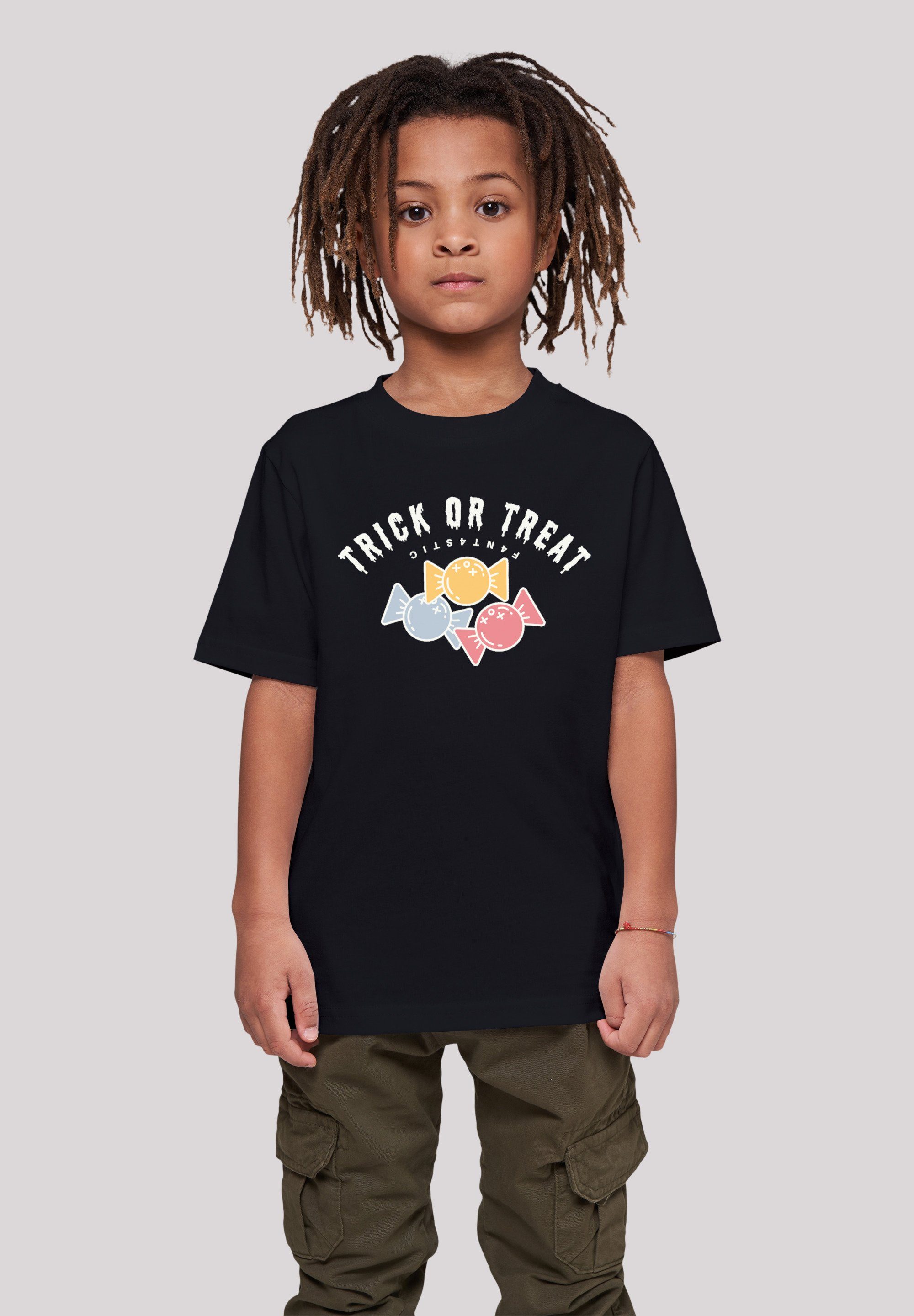 F4NT4STIC T-Shirt Trick Or Halloween weicher Treat Sehr Tragekomfort hohem Print, mit Baumwollstoff