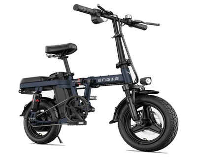 ENGWE E-Bike ENGWE T14 EU Elektrisches Fahrrad 250W, 45KM Reichweite, Blau, 46 Gang, Frontmotor, 480,00 Wh Batterien