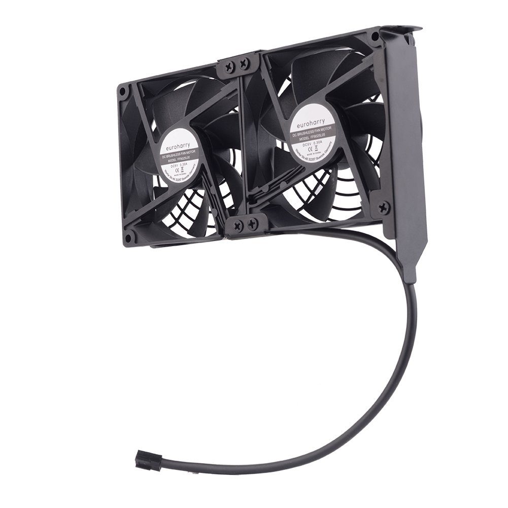 euroharry Mini USB-Ventilator Grafikkarten-Lüfter2 x 92 mm -Hoher Luftstrom Lüfter