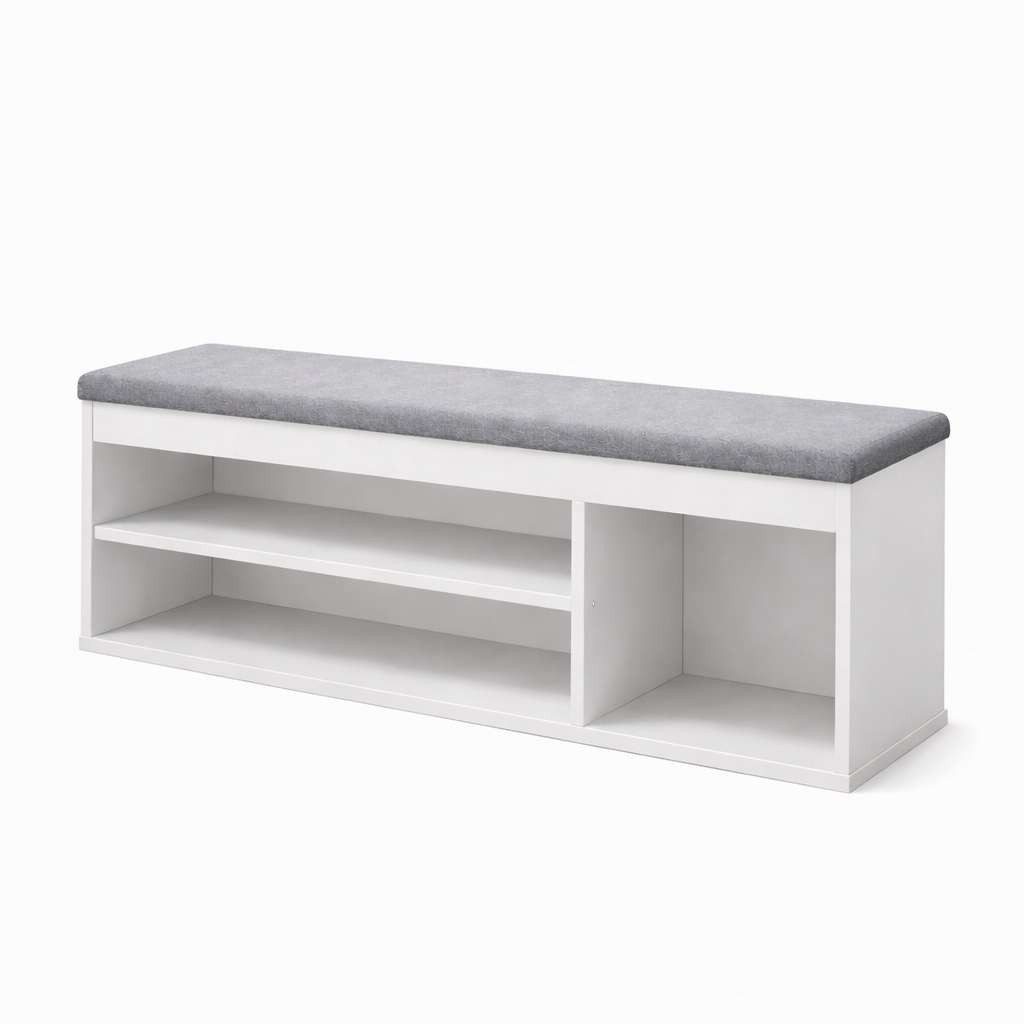 OTTO home Schuhbank Schuchschrank 100, Schuhregal, Schuhtruhe, Schuhkommode, Sitzbank, Inkl. bequemem Sitzkissen mit Stauraum darunter