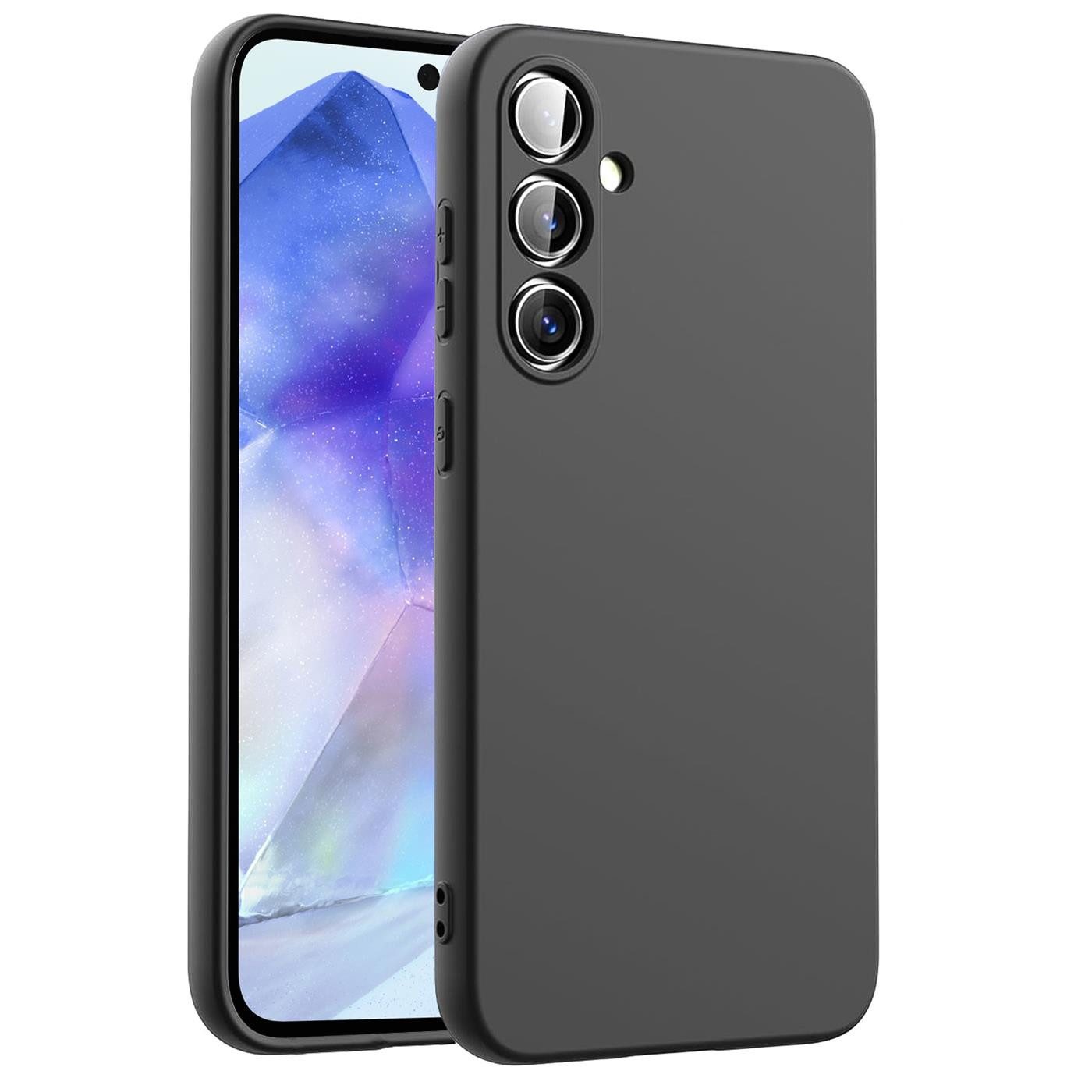 CoolGadget Handyhülle Silikon Case für das Samsung Galaxy A35 5G Slim TPU Cover 6,6 Zoll, Weiche Schutz Hülle mit Innen Fleece aus Stoff Handy Tasche