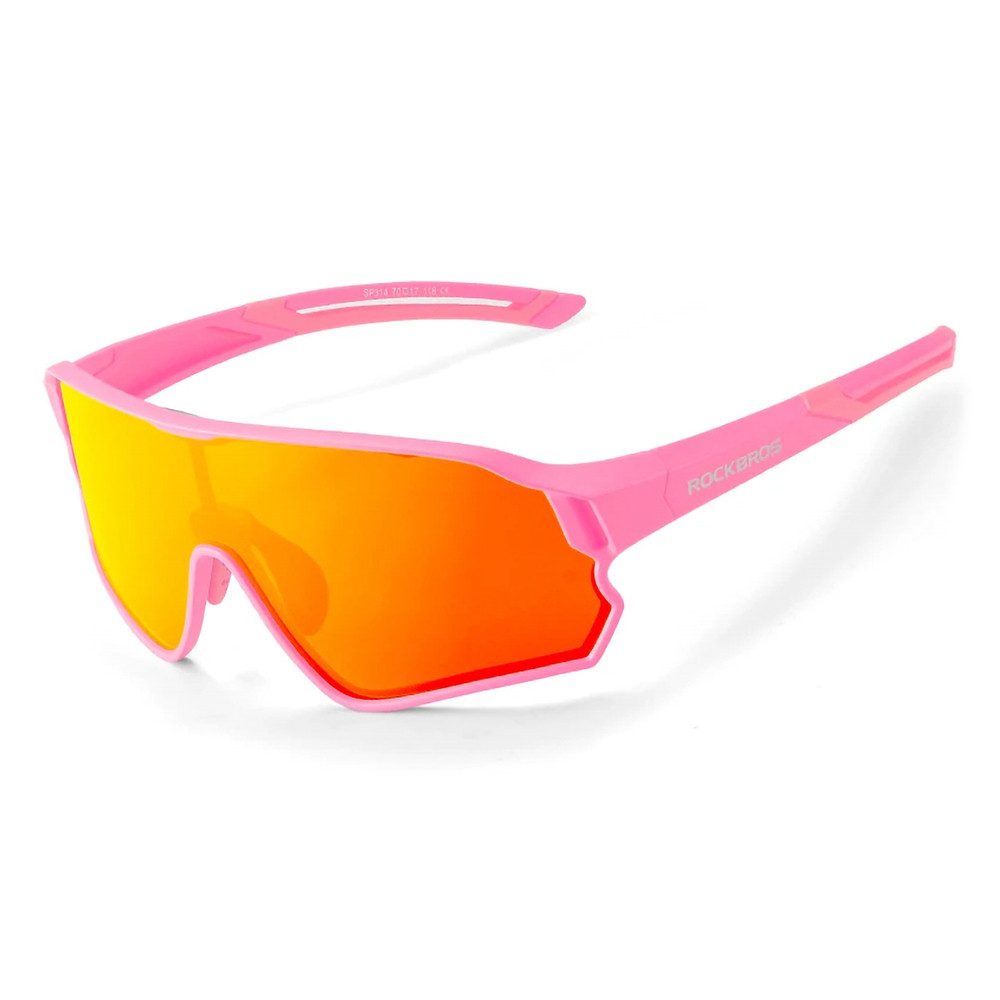 ROCKBROS Fahrradbrille Sportbrille Radsportbrille Sonnenschutzbrille, (Spar-Set, 1-St., 20 g leicht), polarisiert, UV400, 20 g leicht, TR-90-Rahmen