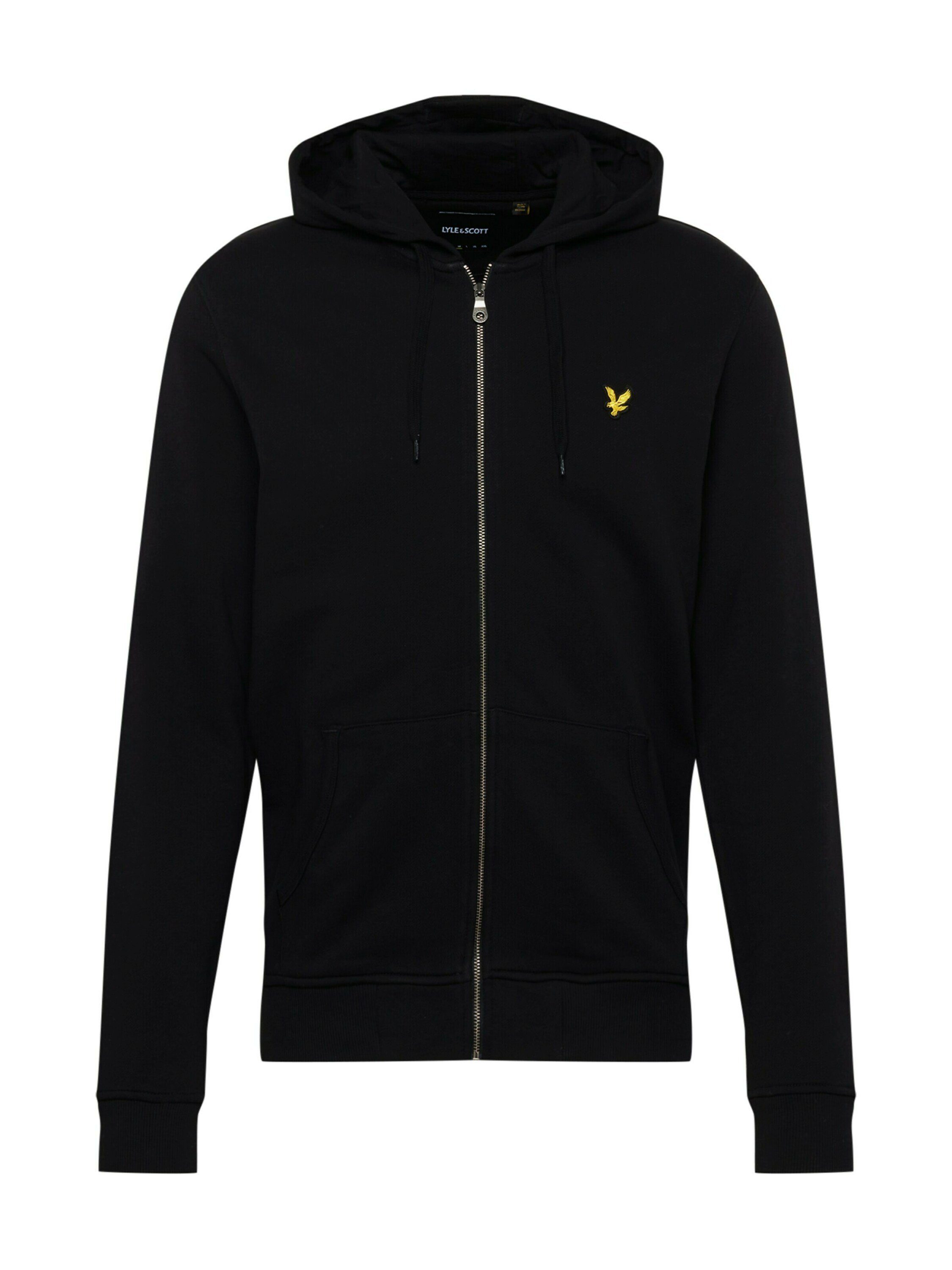 Lyle & Scott Sweatjacke (1-tlg) Schwarz