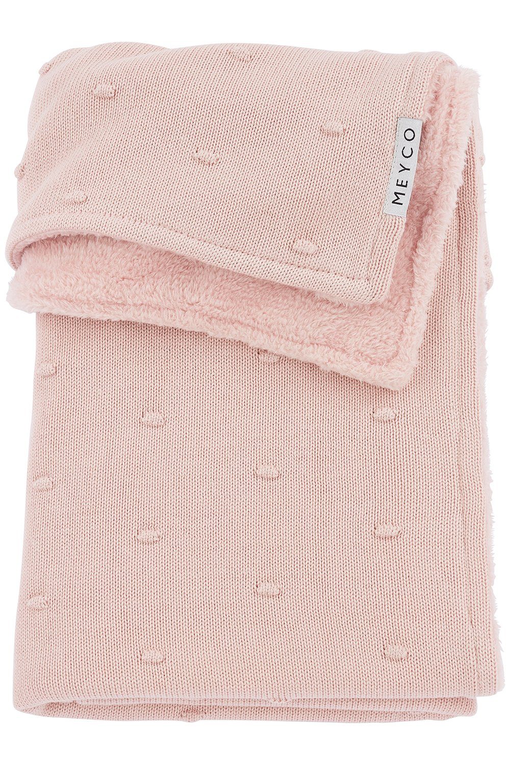 Babydecke Mini Knots teddy Soft Pink, Meyco Baby, 75x100cm