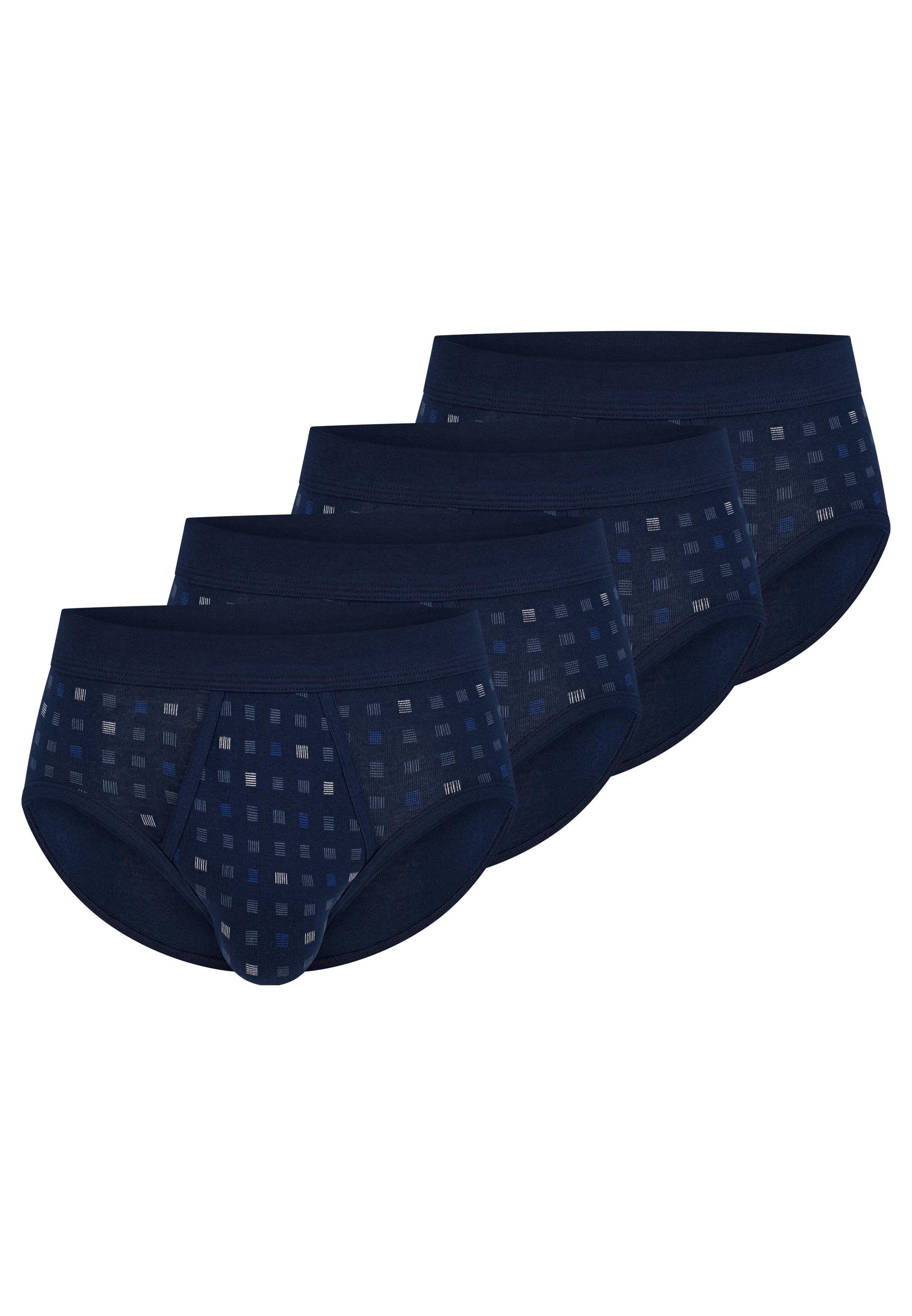 Schiesser Slip 4er Pack Cotton Essentials Feinripp (Spar-Set, 4-St) Slip / Unterhose - Baumwolle - mit Eingriff - Strapazierfähig