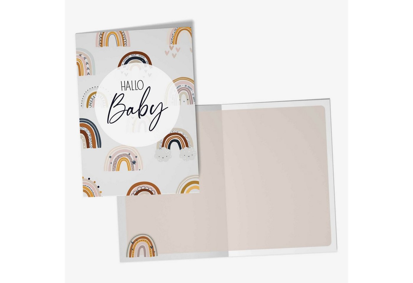 Thumbnail - PAPIERDRACHEN Klappkarte 6 Glückwunschkarten zur Geburt - Baby Klappkarten mit Umschlag