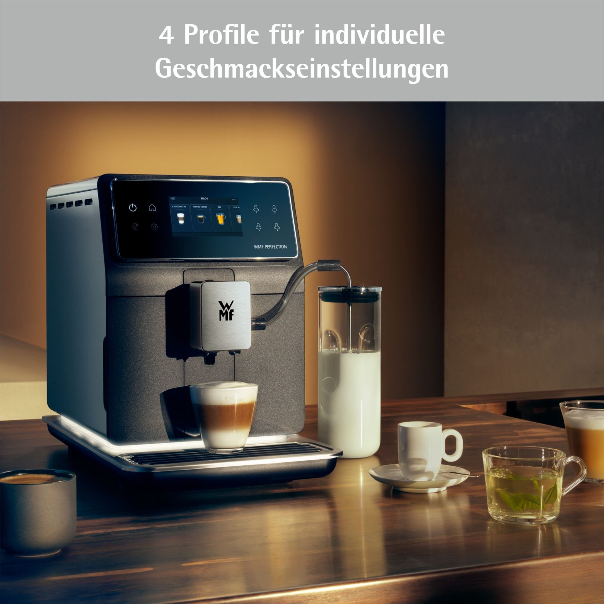 18 Thermoblock, Getränkespezialitäten, Double WMF Milchbehälter 880L, Perfection 1l Kaffeevollautomat