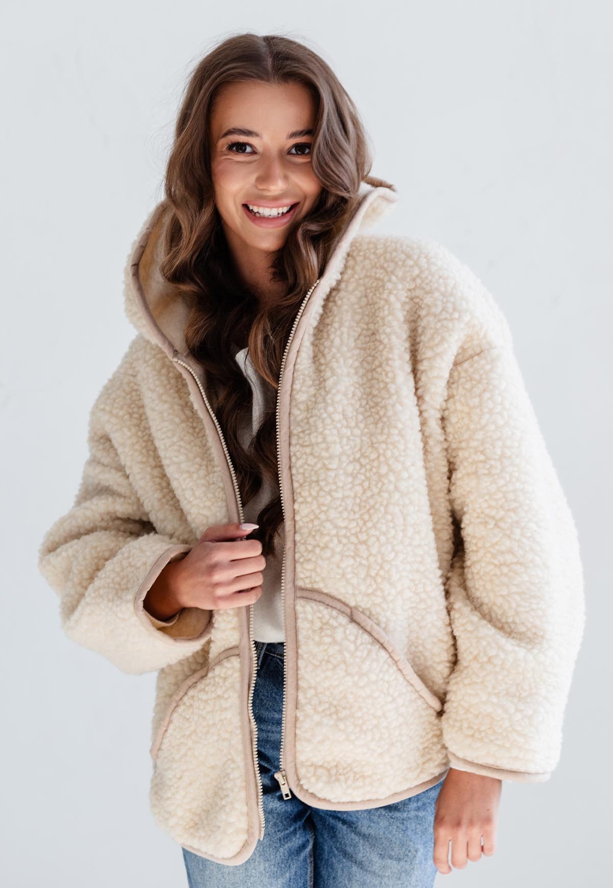 Hollert Winterjacke Merino Wolljacke - NELLY BEIGE günstig online kaufen