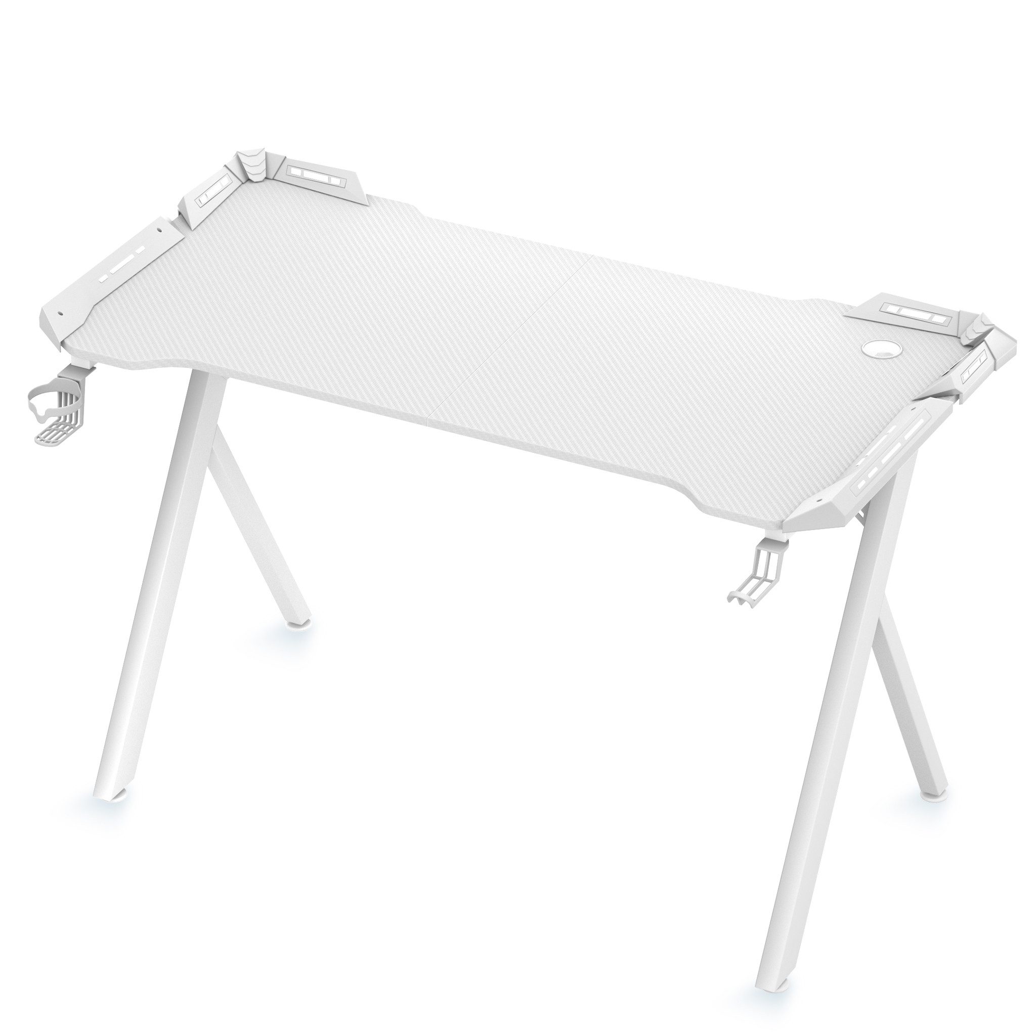 FIVMEN Computertisch Gaming Schreibtisch Mit Licht Y-Frame Stehpult in Gaming Tisch