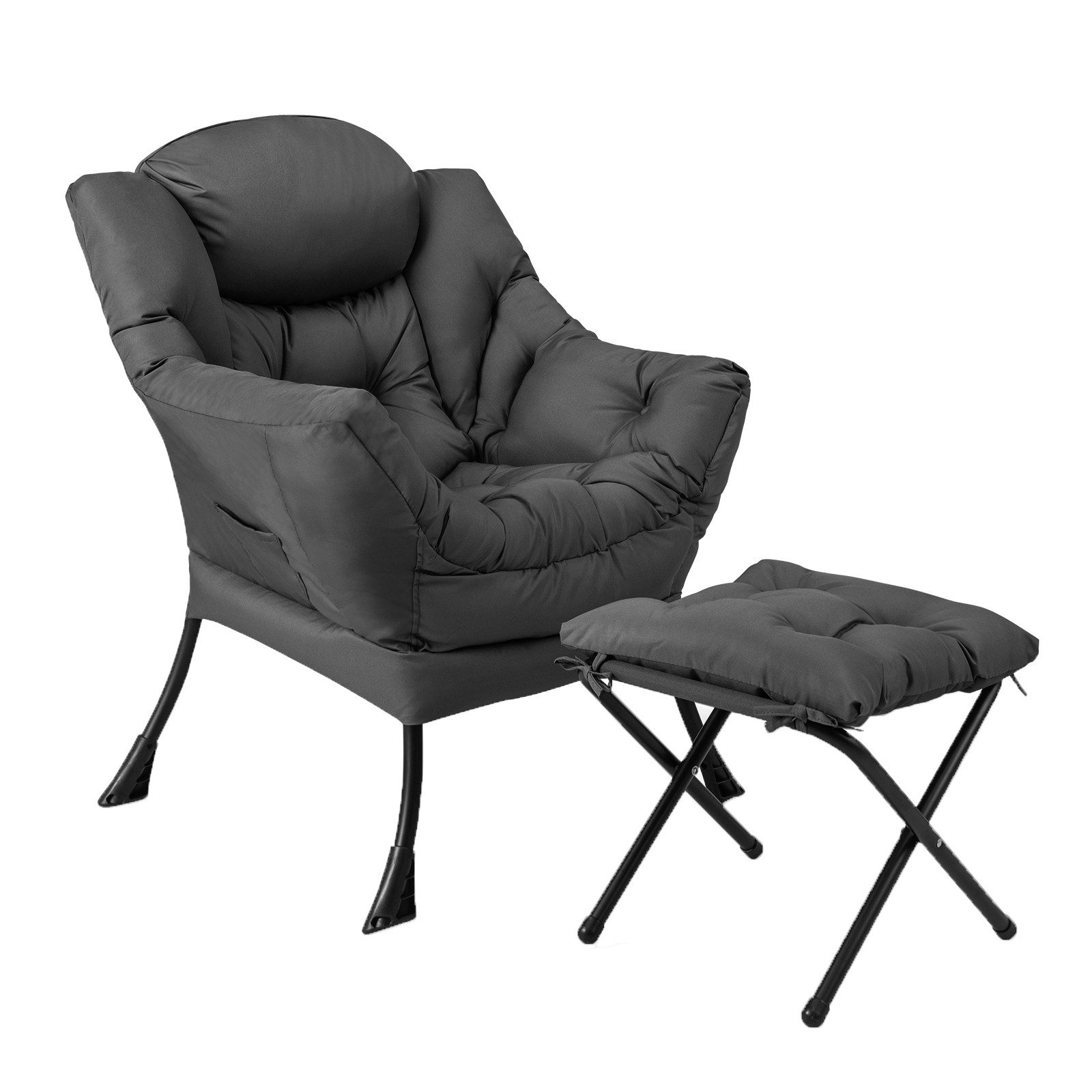 COSTWAY Relaxsessel Ohrensessel mit Hocker, 150kg günstig online kaufen