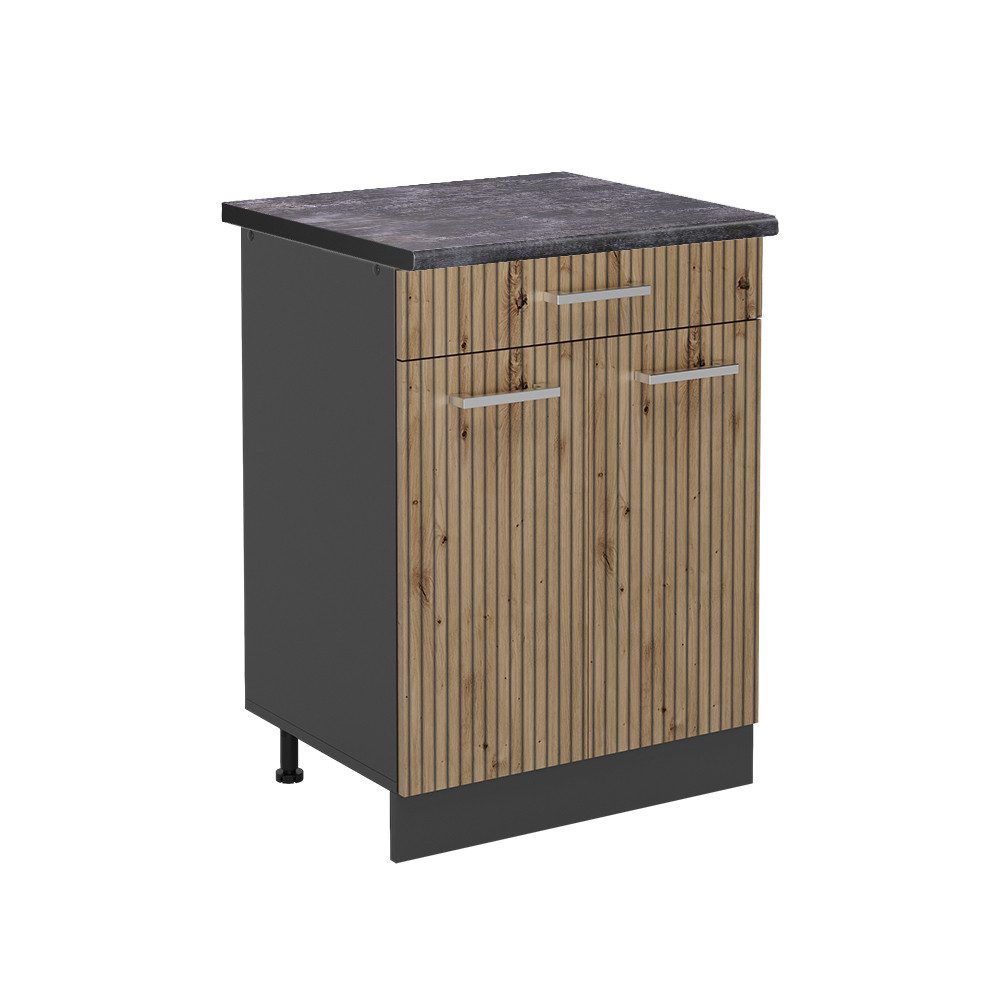 Vicco Unterschrank R-Line, Blau-Grau/Weiß, 60 cm günstig online kaufen