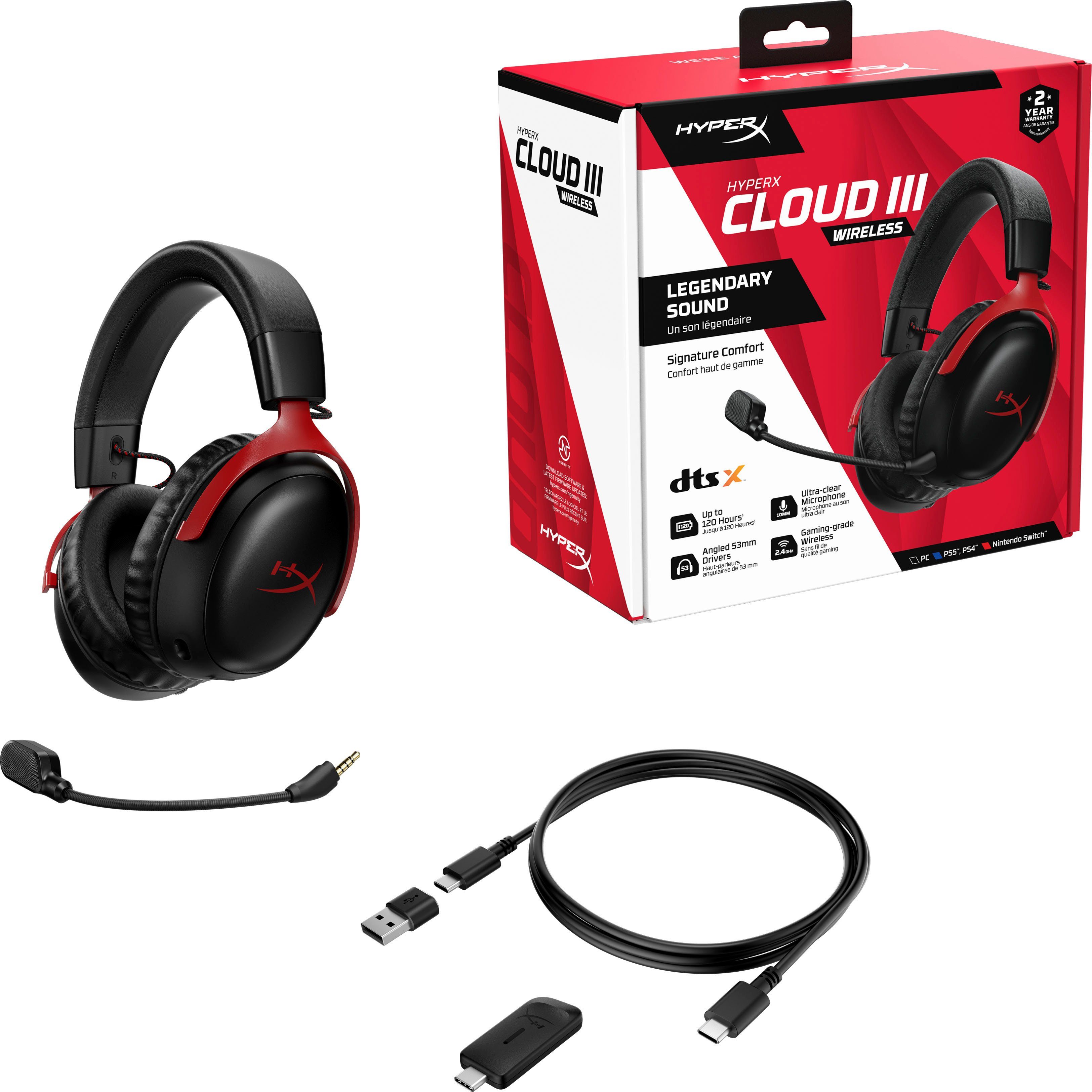 HyperX Cloud III Wireless Gaming-Headset (Geräuschisolierung
