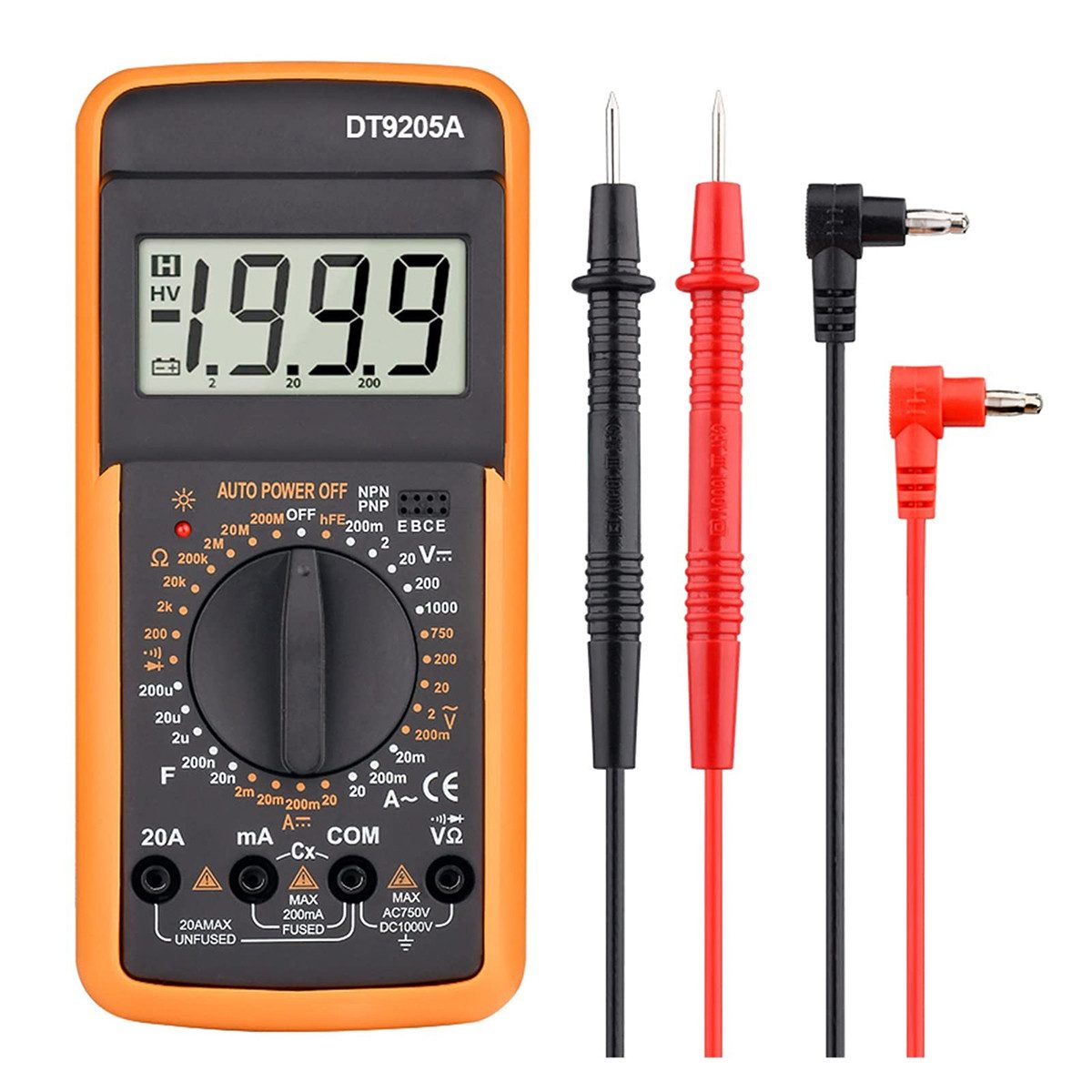 Multimeter Digital Multimeter LCD Digitaler Strommessgerät AC DC Ohm