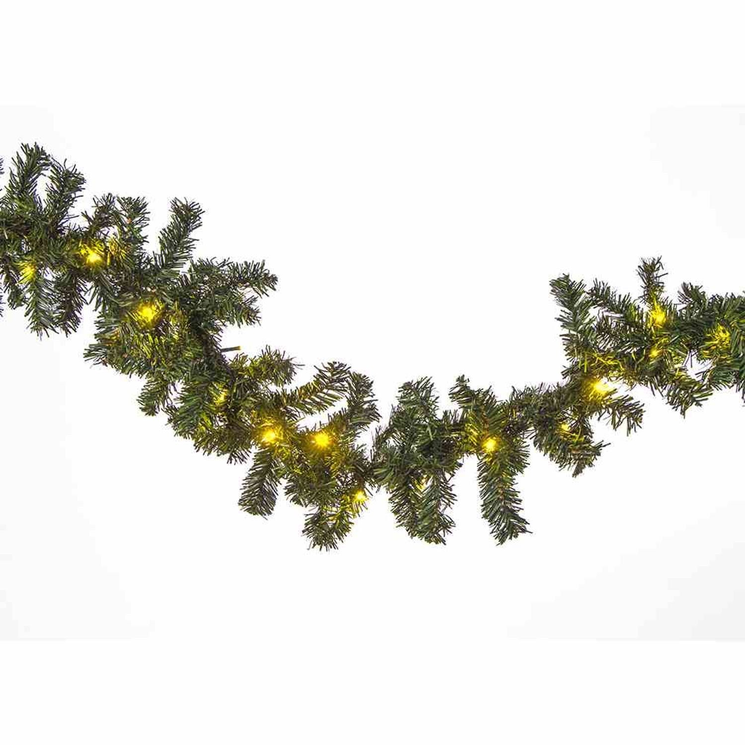 F-H-S International GmbH & Co. KG Lichterkette Tannengirlande 8,1 m 120 LED warmweiß, IP 44 Adapter