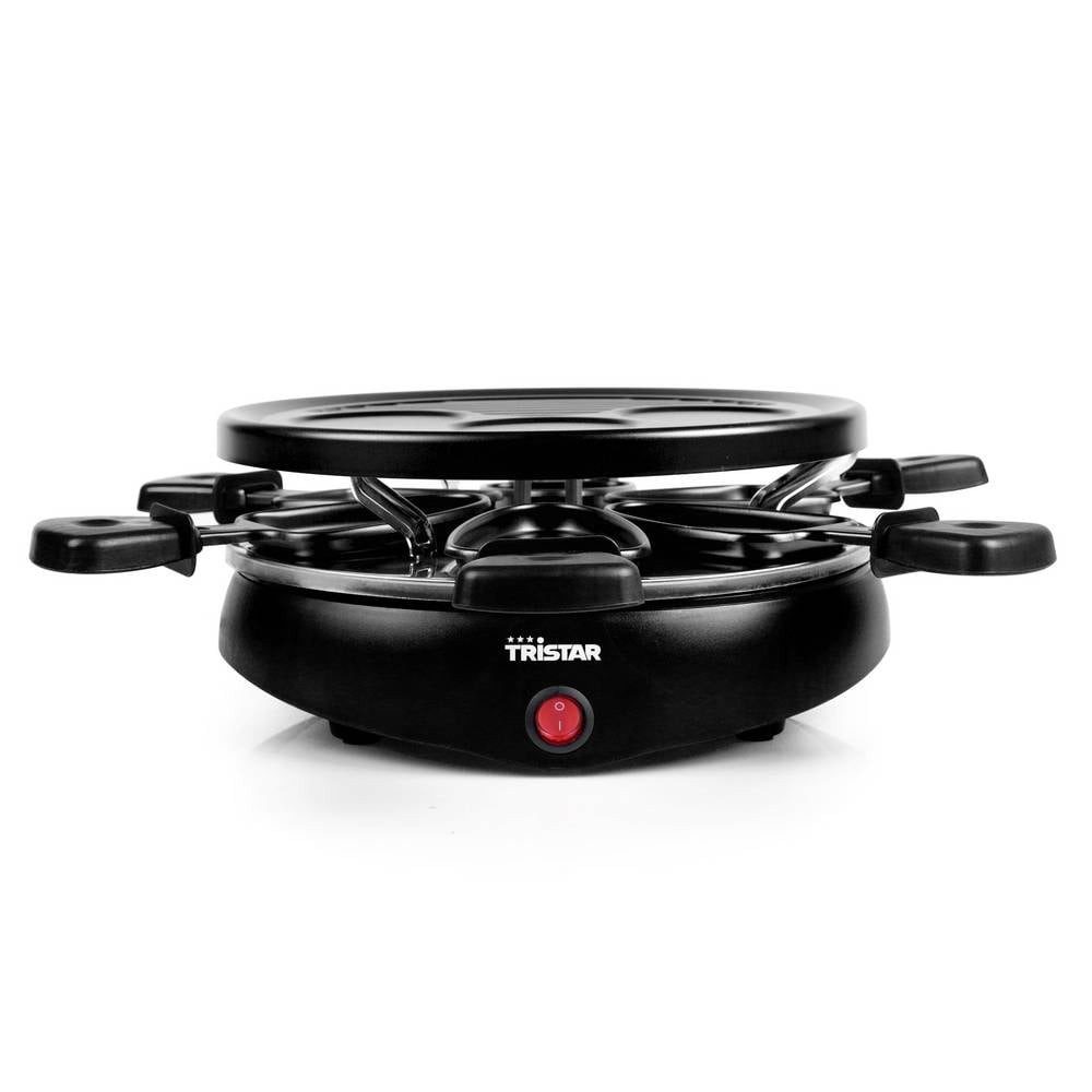 Tristar Raclette Raclette 6 Pfännchen, Antihaftbeschichtung, Kontrollleuchte Schwarz, 6 Pfännchen, Antihaftbeschichtung, Kontrollleuchte