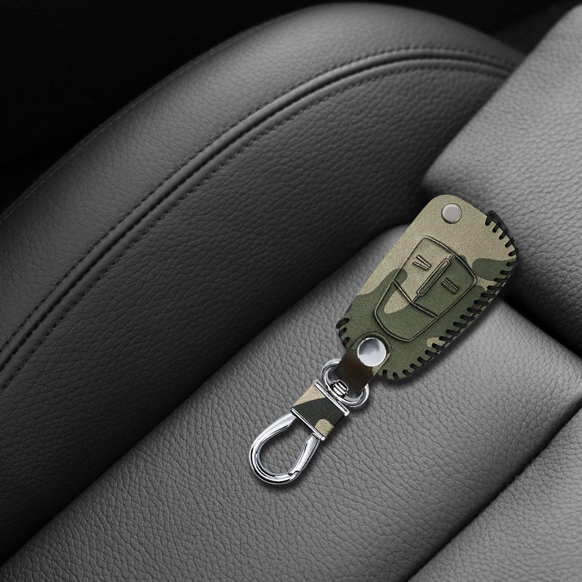 kwmobile Schlüsseltasche Autoschlüssel Hülle für Renault, Hardcover  Schutzhülle Schlüsselhülle, individueller und besonderer Look durch  verarbeitetes Design