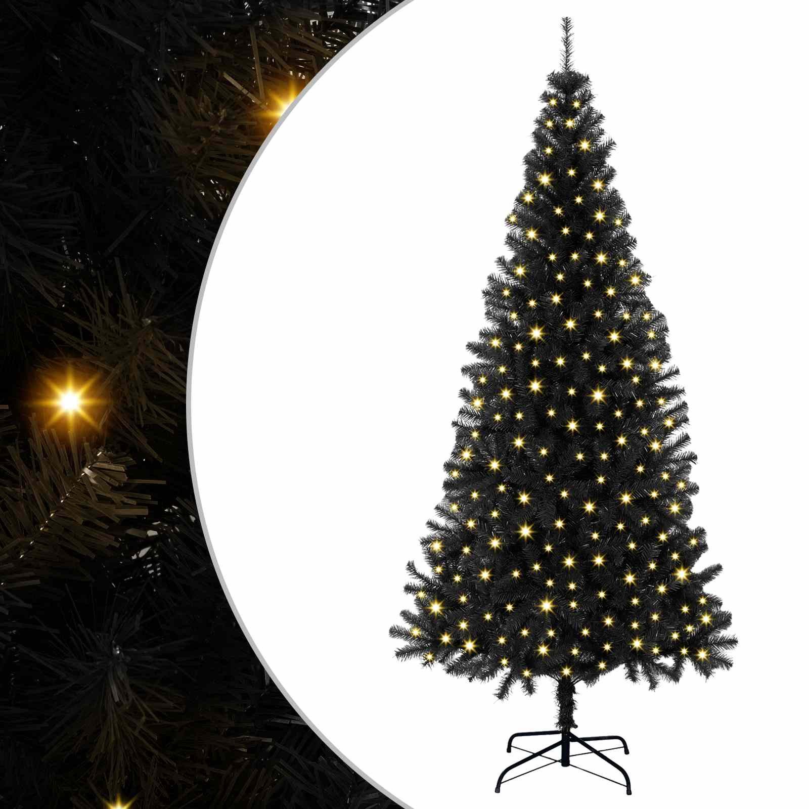 Künstlicher Weihnachtsbaum Weihnachtsbaum Schwarz 180 cm PVC